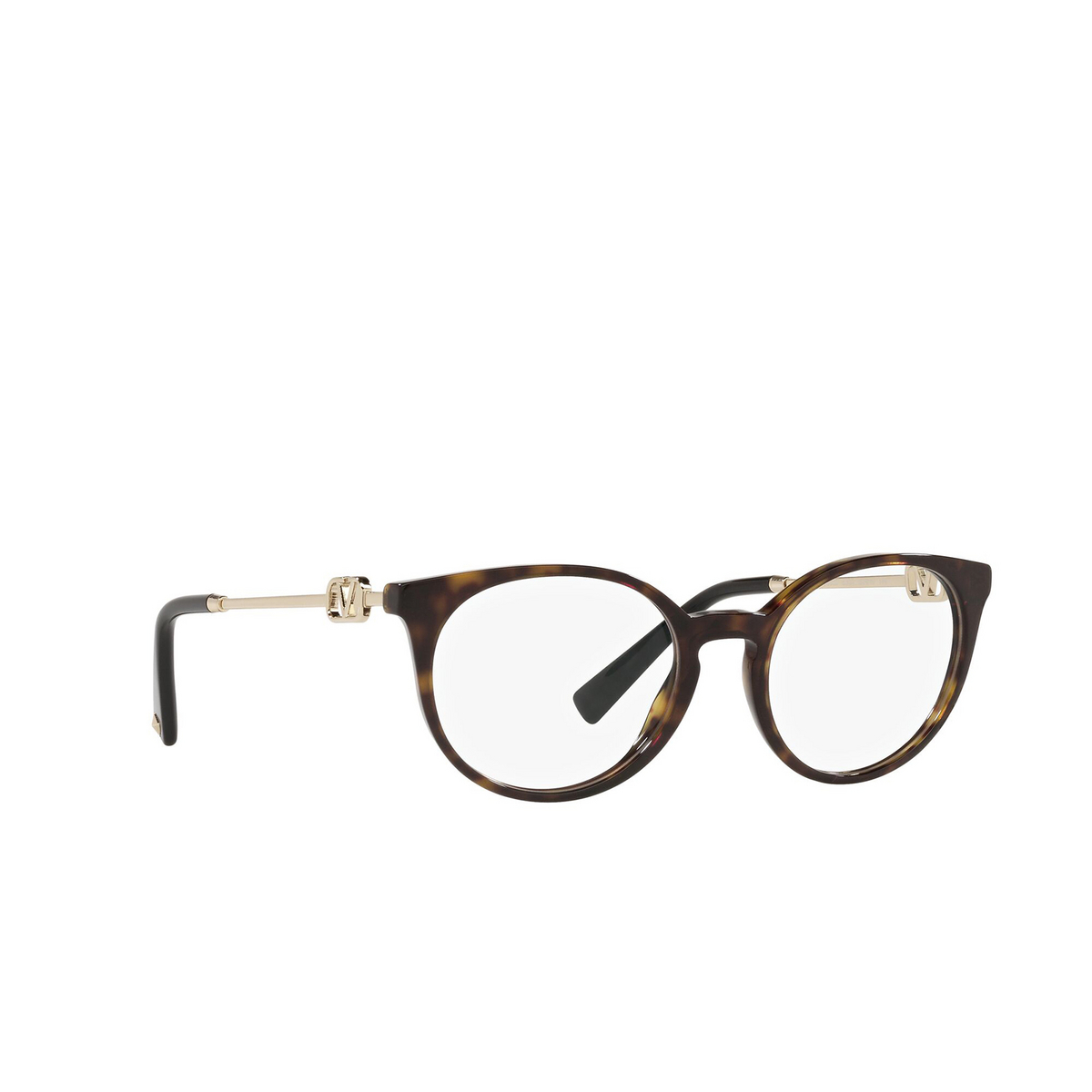 Valentino® Round Eyeglasses: VA3068 color Havana 5002 - three-quarters view.