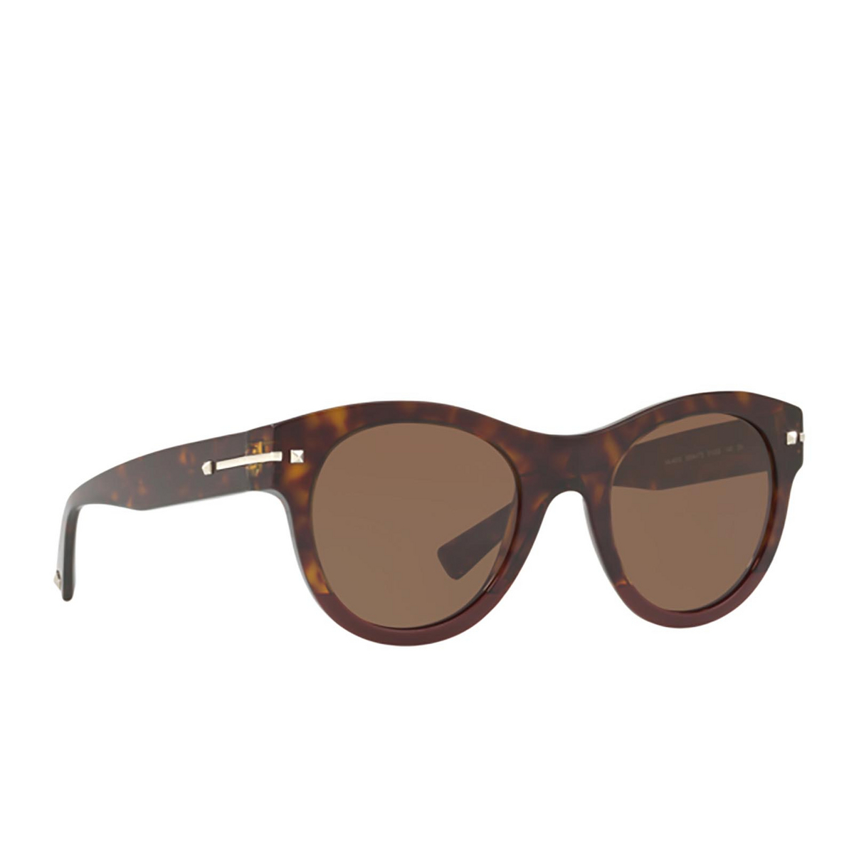 Valentino VA4020 Sunglasses 500473 Havana - three-quarters view