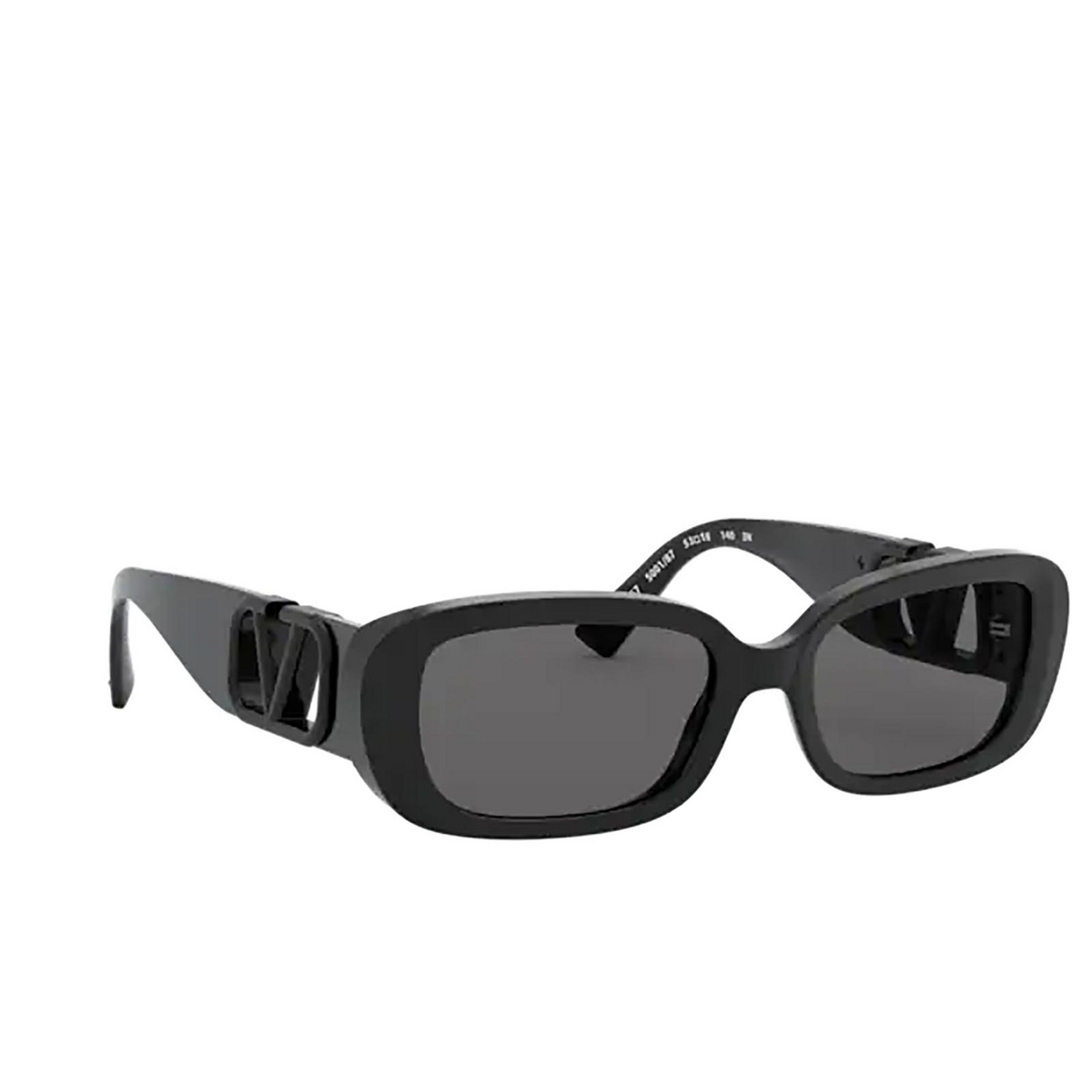 Valentino VA4067 Sunglasses 500187 BLACK - three-quarters view