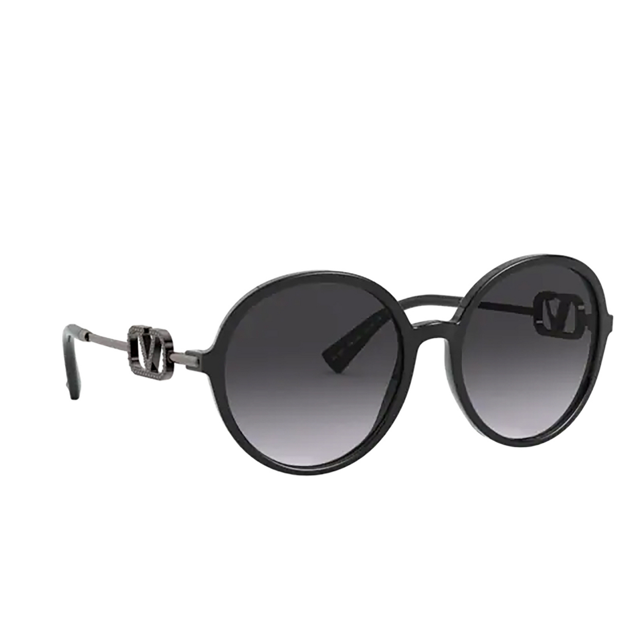 Valentino VA4075 Sunglasses 50018G Black - three-quarters view