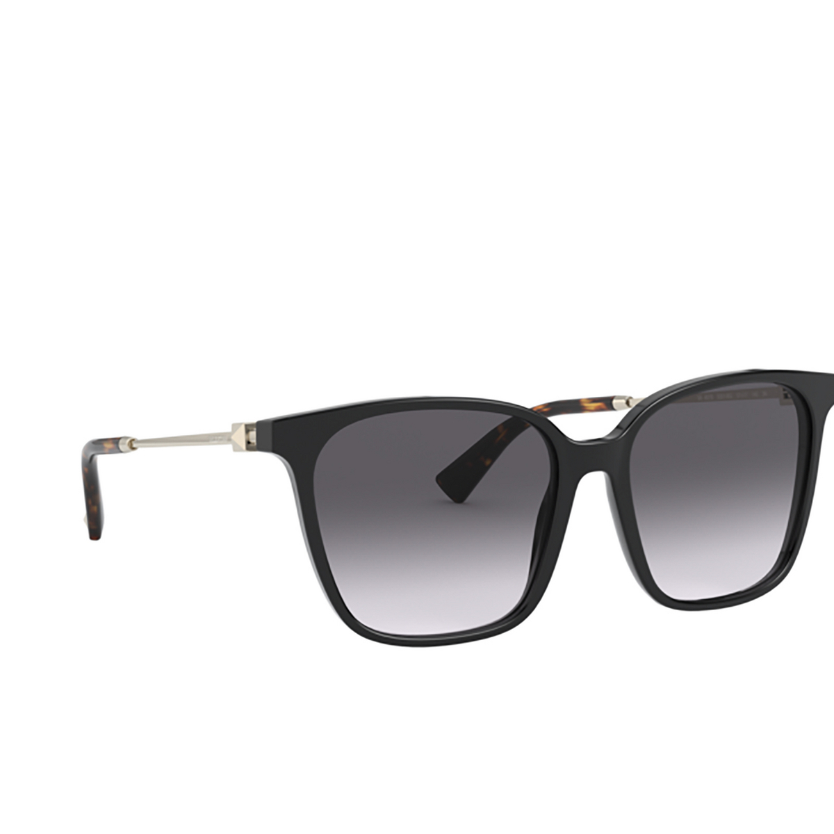 Valentino VA4078 Sunglasses 50018G Black - three-quarters view