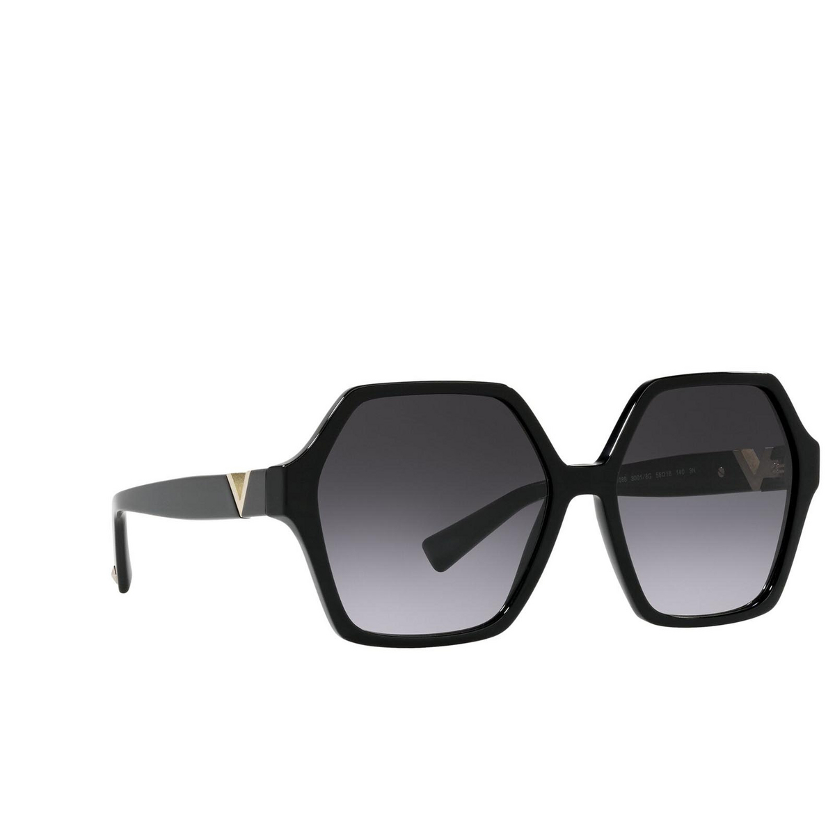 Valentino VA4088 Sunglasses 30018G Black - three-quarters view