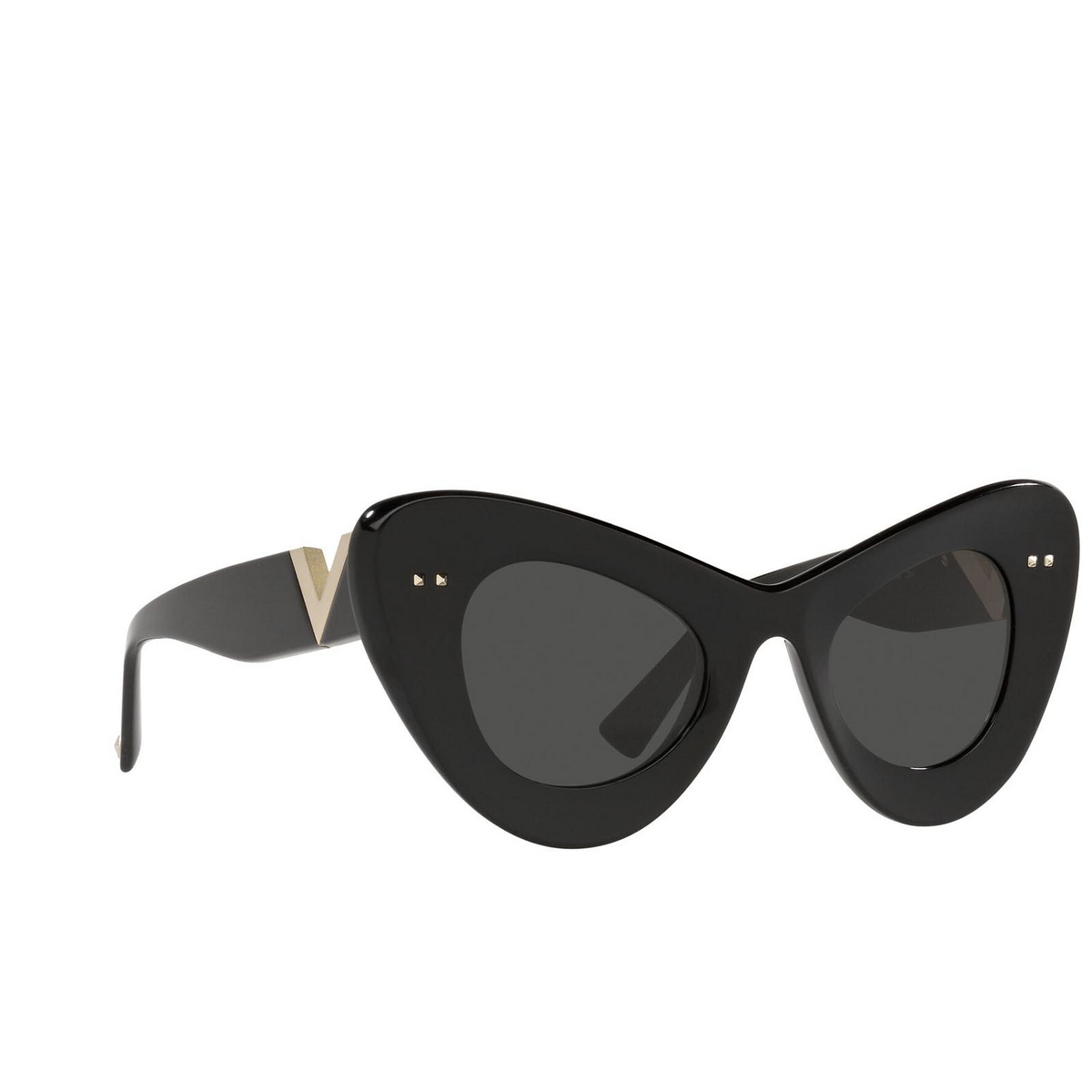 Valentino VA4090 Sunglasses 500187 Black - three-quarters view