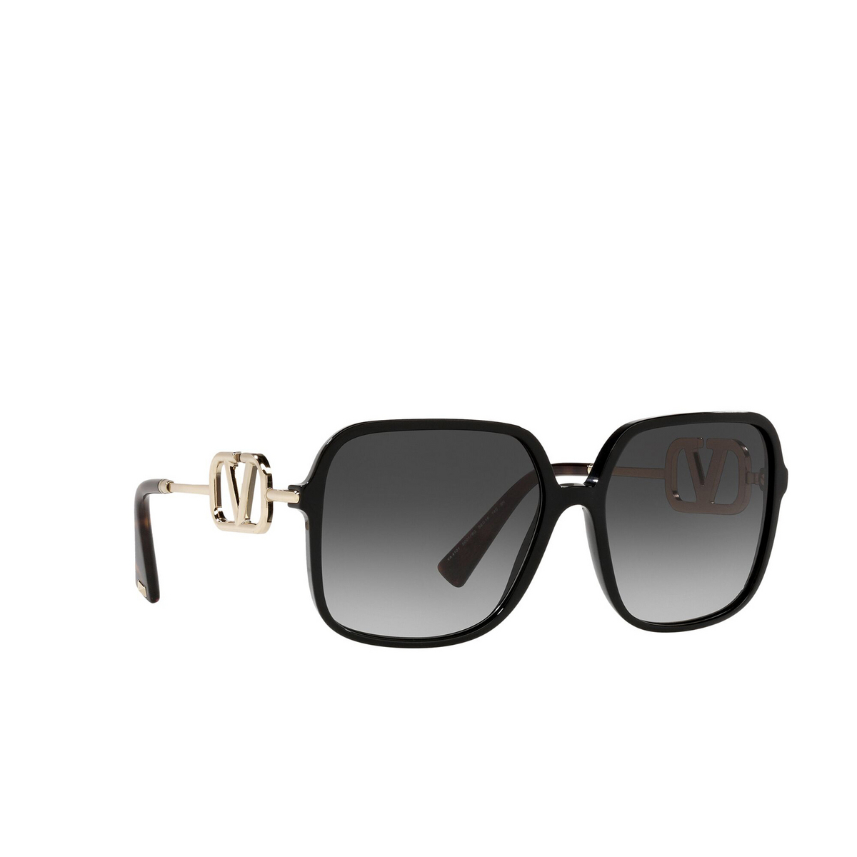 Valentino VA4101 Sunglasses 50018G Black - three-quarters view