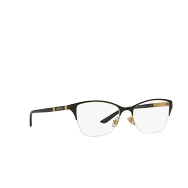 Versace VE1218 Eyeglasses 1342 black / gold - three-quarters view