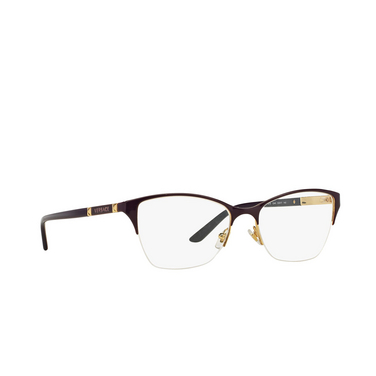 Versace VE1218 Korrektionsbrillen 1345 violet / gold - Dreiviertelansicht