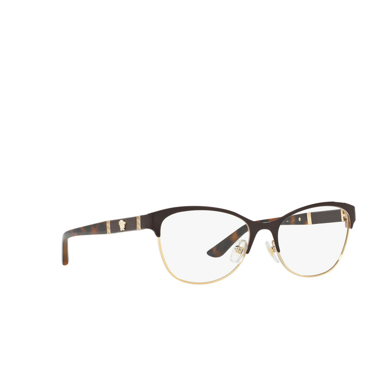 Versace VE1233Q Eyeglasses 1344 brown / pale gold - 2/4