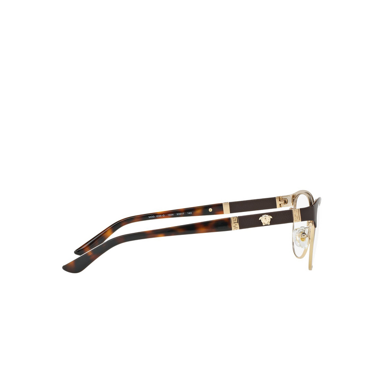 Versace VE1233Q Eyeglasses 1344 brown / pale gold - 3/4