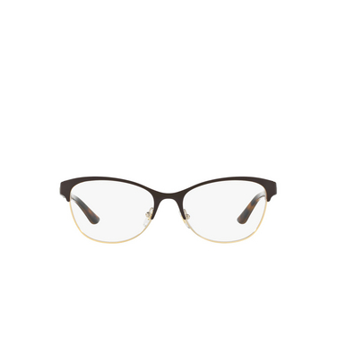 Versace VE1233Q Eyeglasses 1344 brown / pale gold - front view