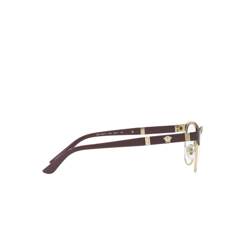 Versace VE1233Q Eyeglasses 1366 black / pale gold - 3/4