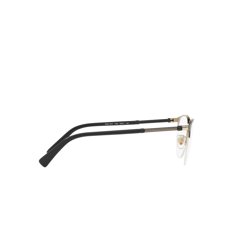 Versace VE1247 Eyeglasses 1252 black / pale gold - 3/4