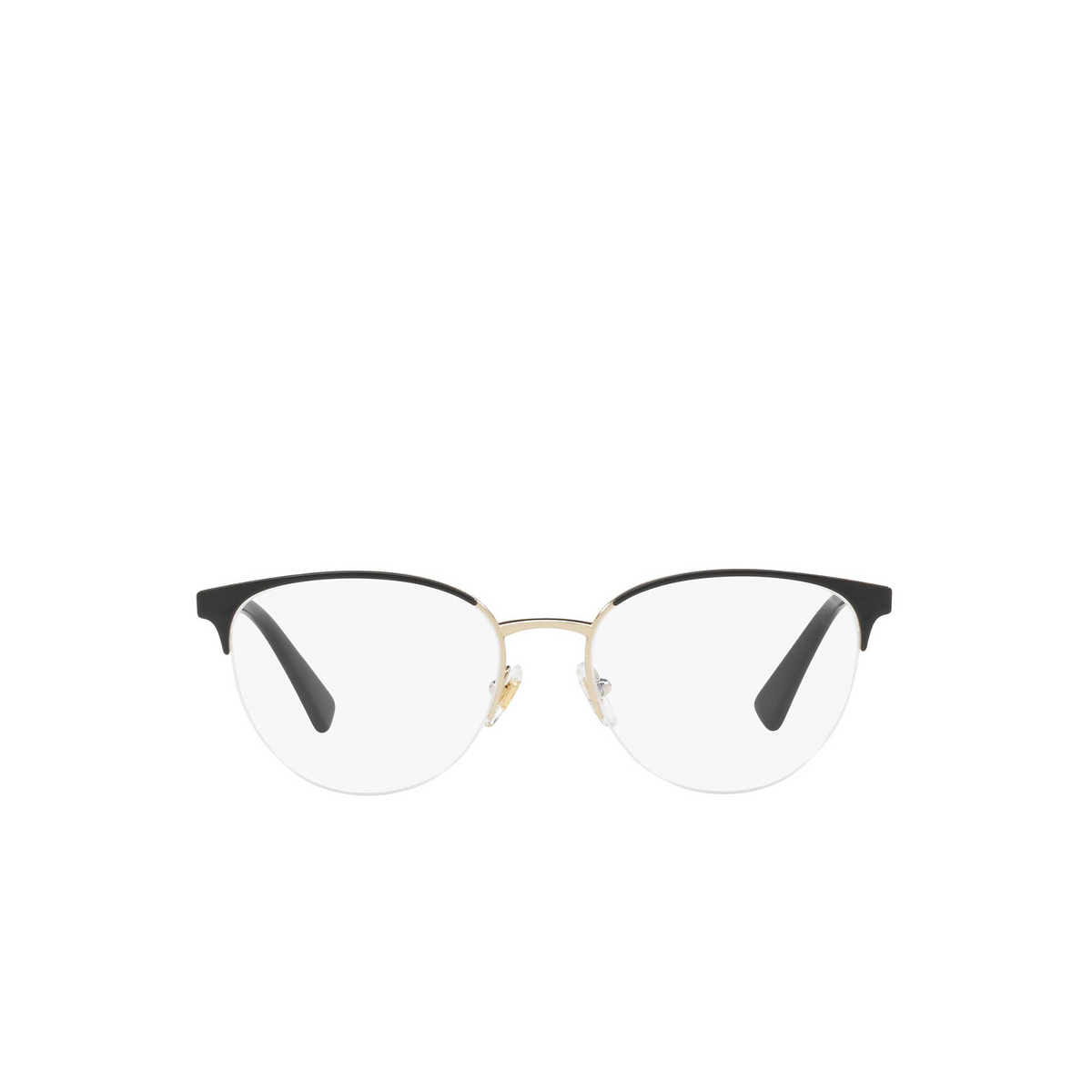 Versace VE1247 Eyeglasses 1252 Black / Pale Gold - front view