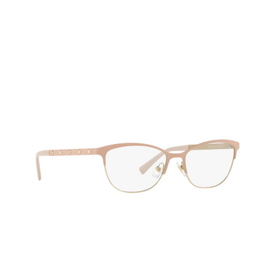 Versace VE1251 Eyeglasses 1424 matte pink / pale gold - three-quarters view