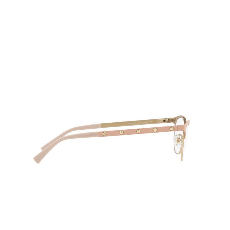 Versace VE1251 Eyeglasses 1424 matte pink / pale gold - 3/4
