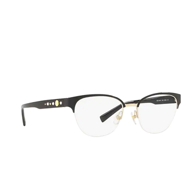 Gafas graduadas Versace VE1255B 1433 black / gold - Vista tres cuartos
