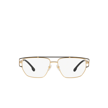 Gafas graduadas Versace VE1257 1436 gold / black - Vista delantera