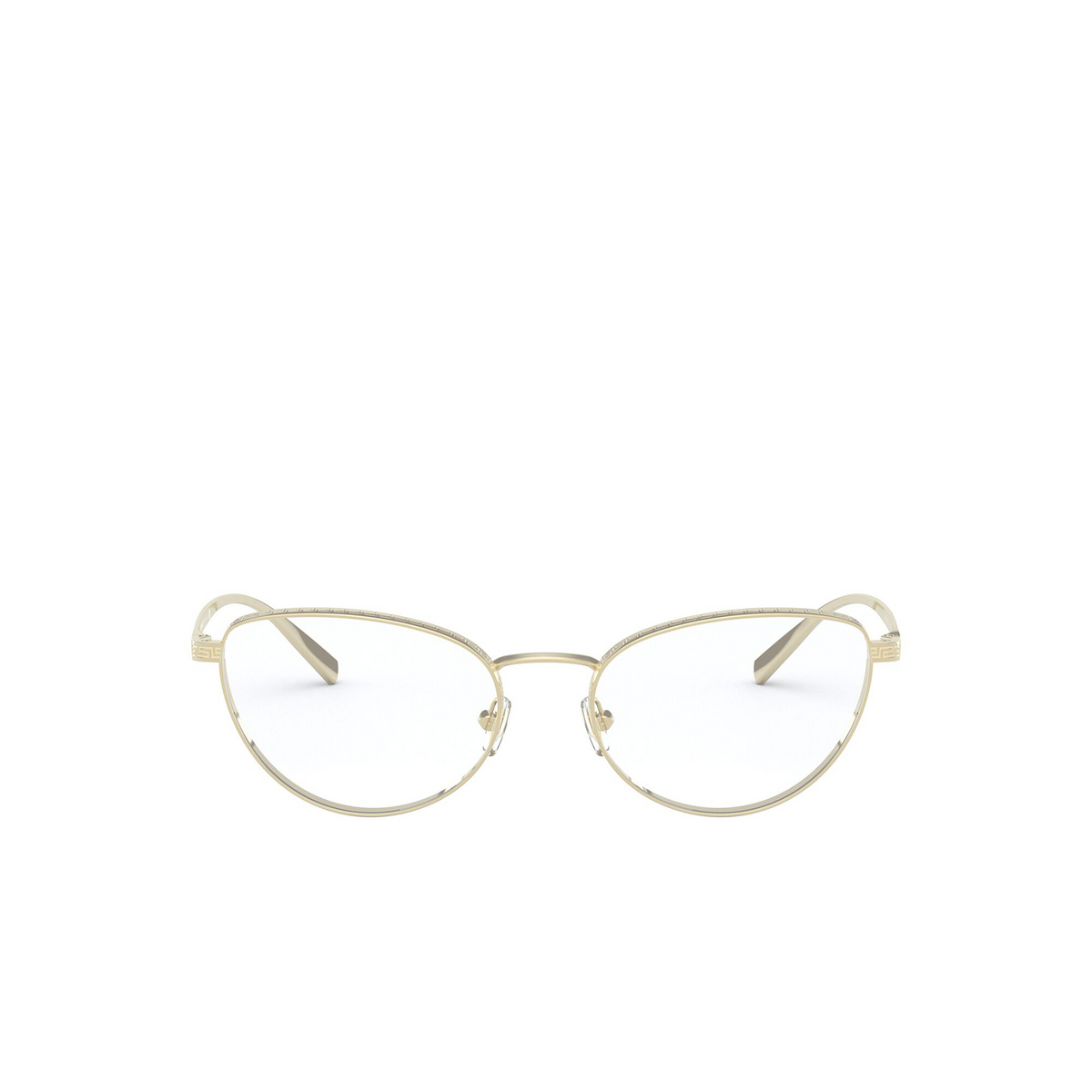 Versace® Cat-eye Eyeglasses: VE1266 color Pale Gold 1252 - front view.