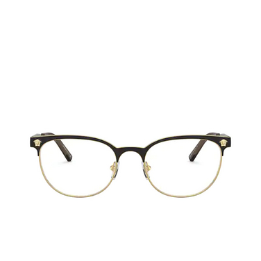 Versace VE1268 Eyeglasses 1261 matte black / gold - front view