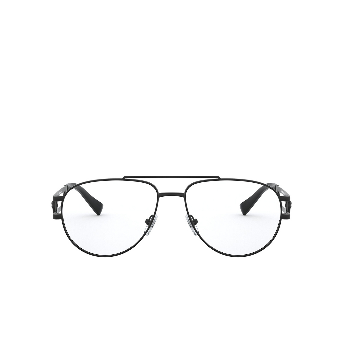 Versace® Aviator Eyeglasses: VE1269 color Matte Black 1009 - front view.