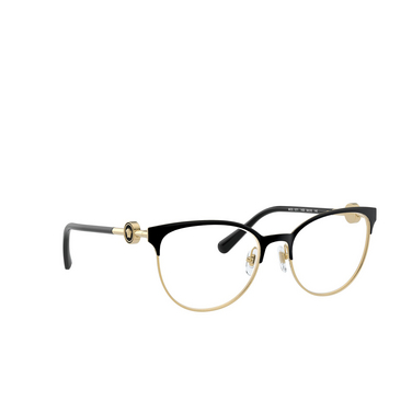 Gafas graduadas Versace VE1271 1433 black / gold - Vista tres cuartos