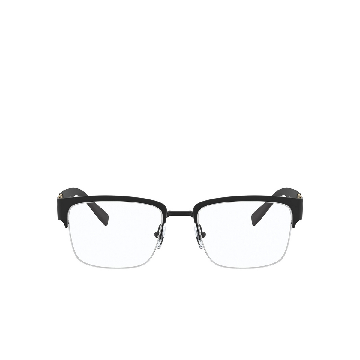 Versace® Rectangle Eyeglasses: VE1272 color Matte Black 1261 - front view.