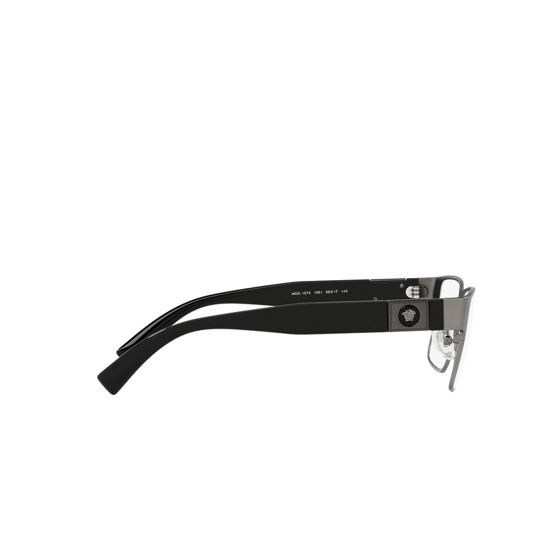 Versace VE1274 Eyeglasses 1351 gunmetal opaco - 3/4