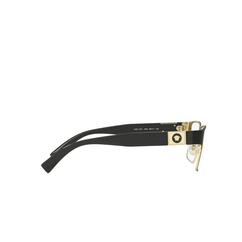 Versace VE1274 Korrektionsbrillen 1436 matte blak / gold - 3/4