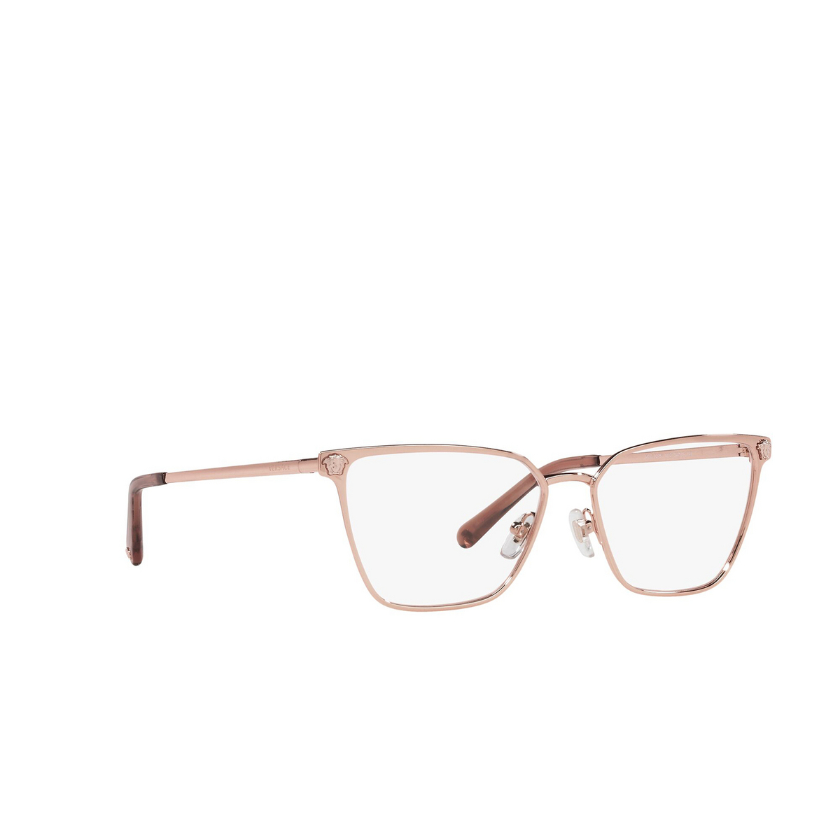 Versace® Square Eyeglasses: VE1275 color Rose Gold 1412 - three-quarters view.