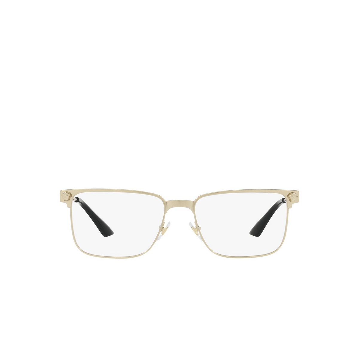 Versace® Rectangle Eyeglasses: VE1276 color Brushed Pale Gold 1339 - front view.
