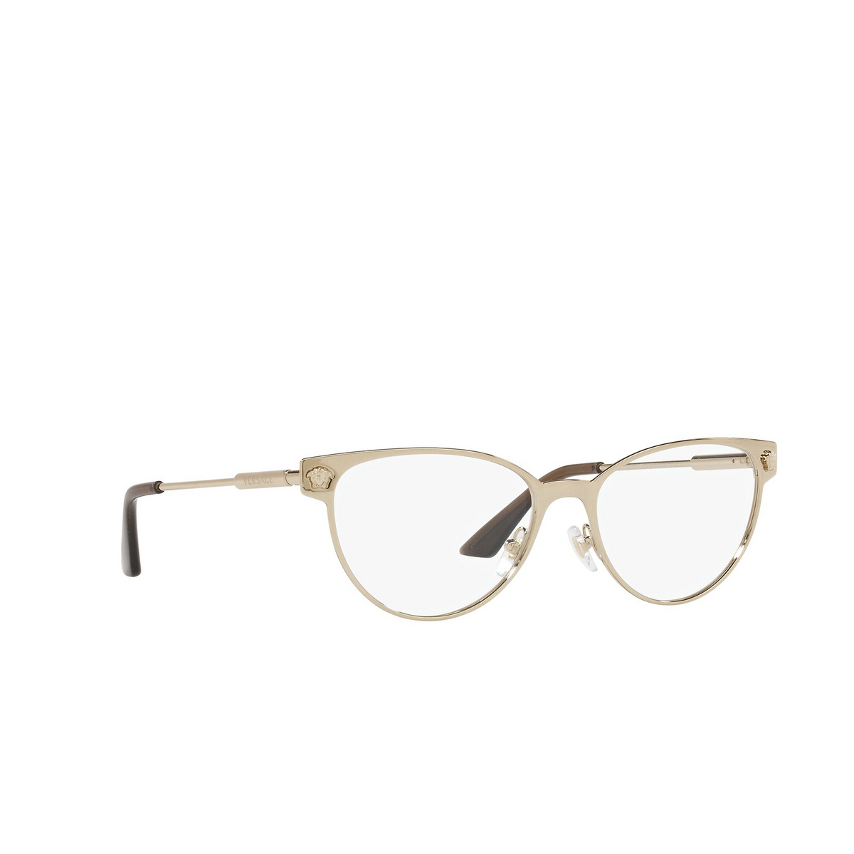 Versace VE1277 Eyeglasses 1252 Pale Gold - three-quarters view
