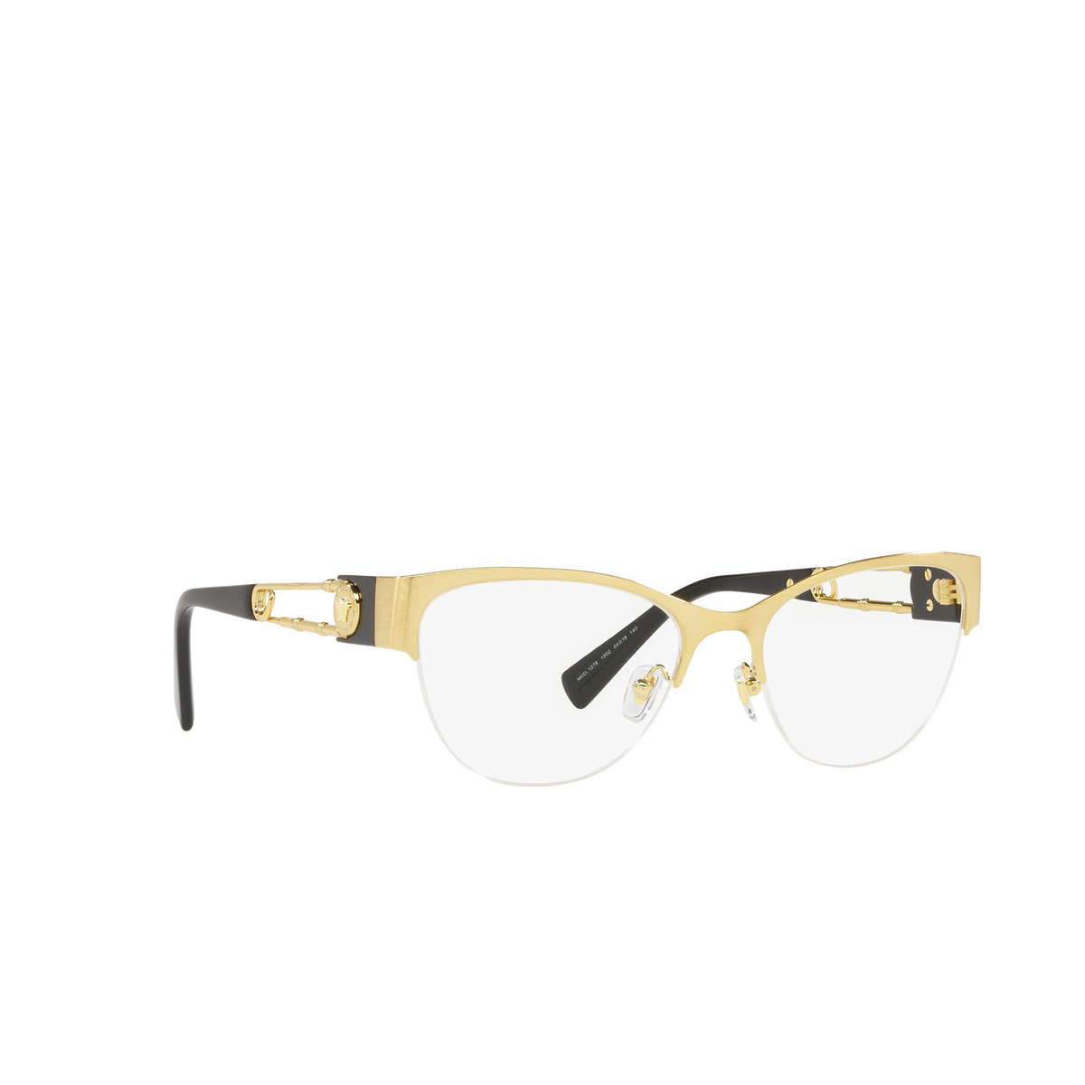Versace® Cat-eye Eyeglasses: VE1278 color Brushed Gold 1352 - three-quarters view.