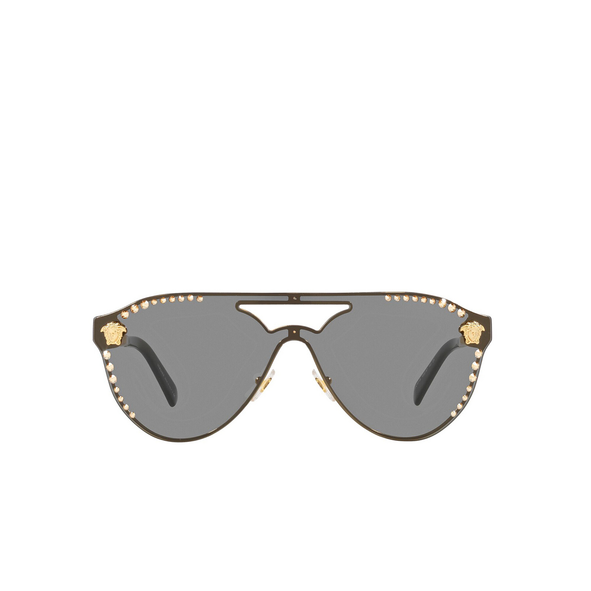 Versace® Round Sunglasses: VE2161B color Gold 100287 - front view.