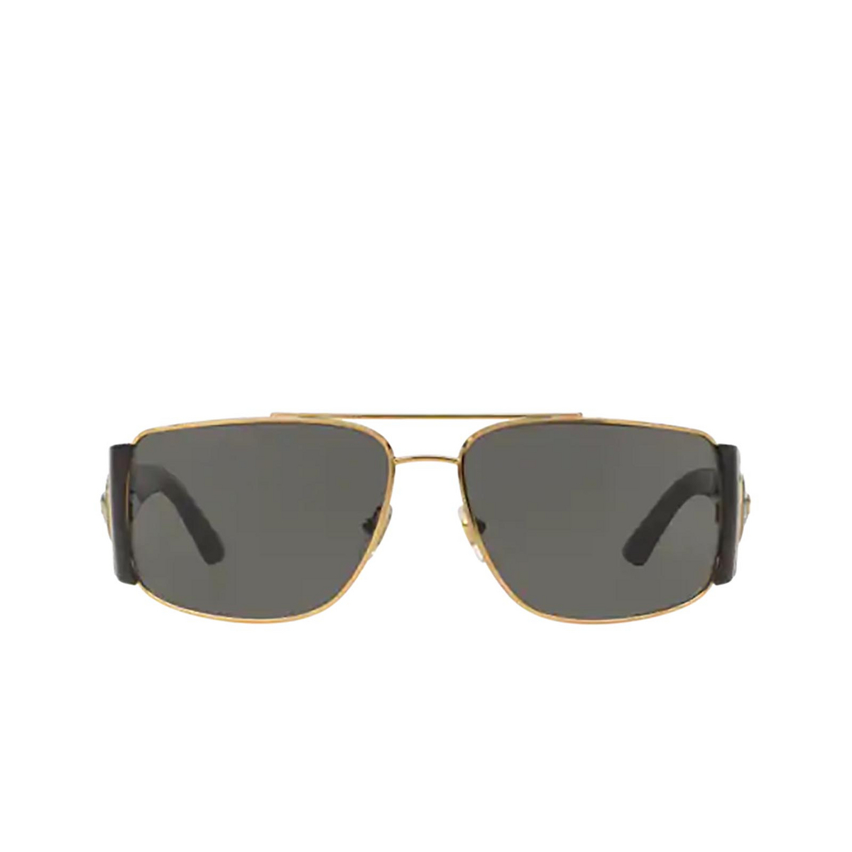 VERSACE VE2163 100287 Gold Gray 63 mm Men's Sunglasses