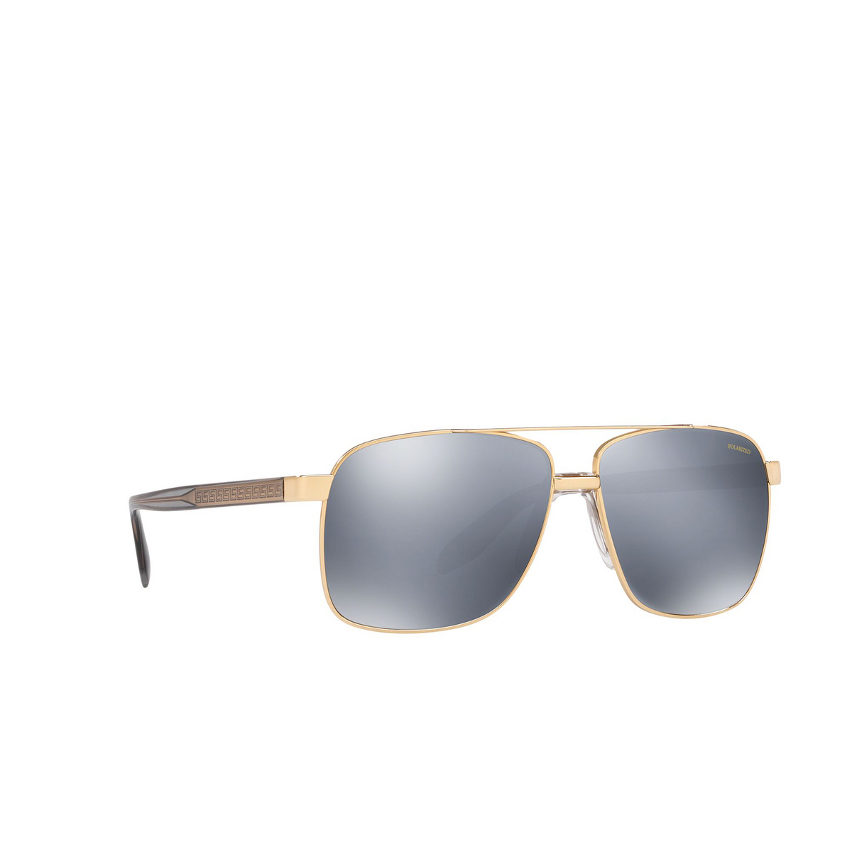 Versace® Square Sunglasses: VE2174 color Gold 1002Z3 - three-quarters view.