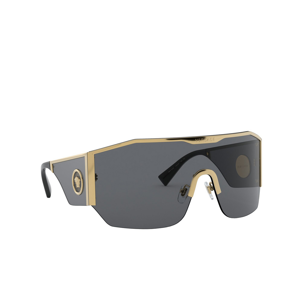 Versace® Square Sunglasses: VE2220 color Gold 100287 - three-quarters view.