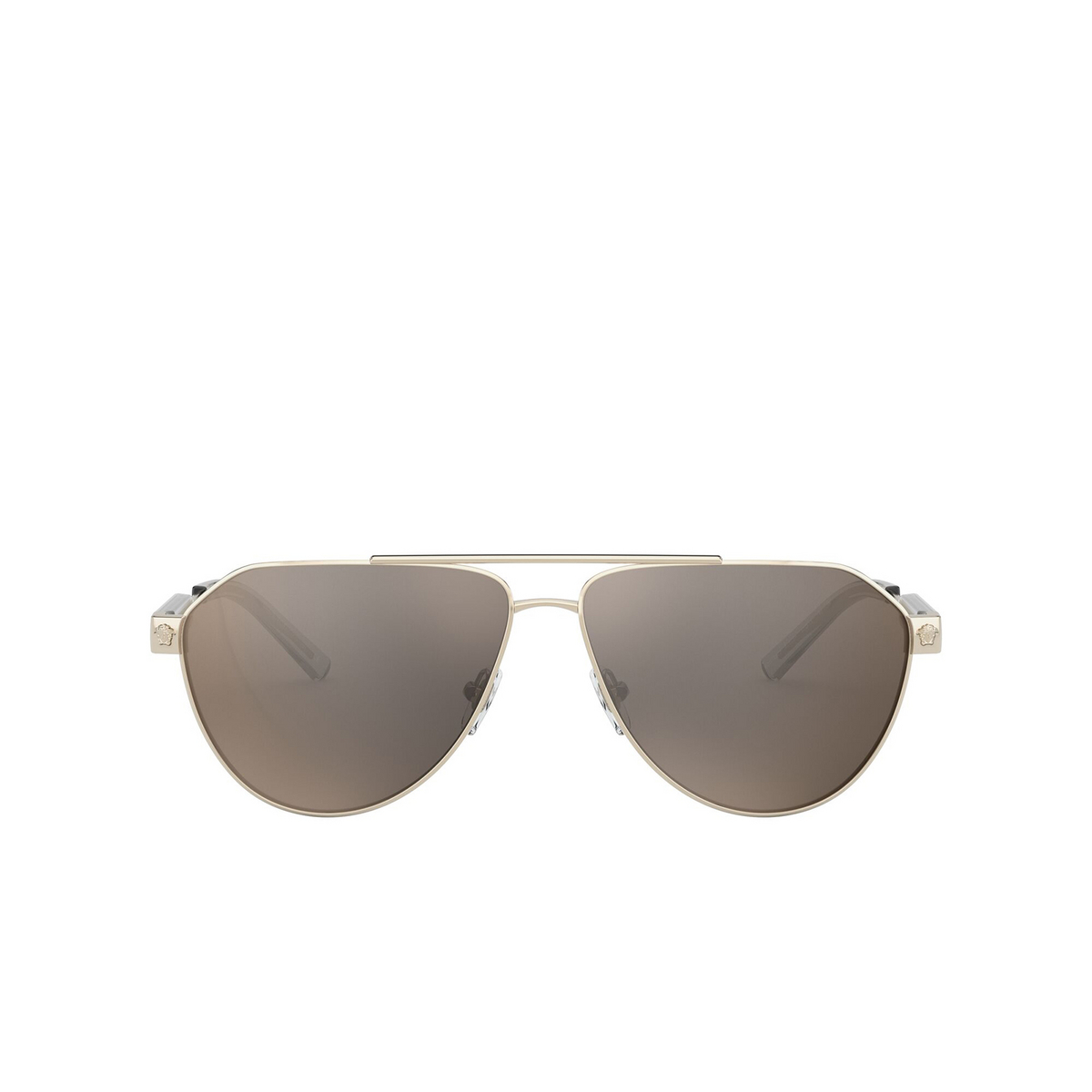 Versace® Aviator Sunglasses: VE2223 color Gold 10025A - front view.