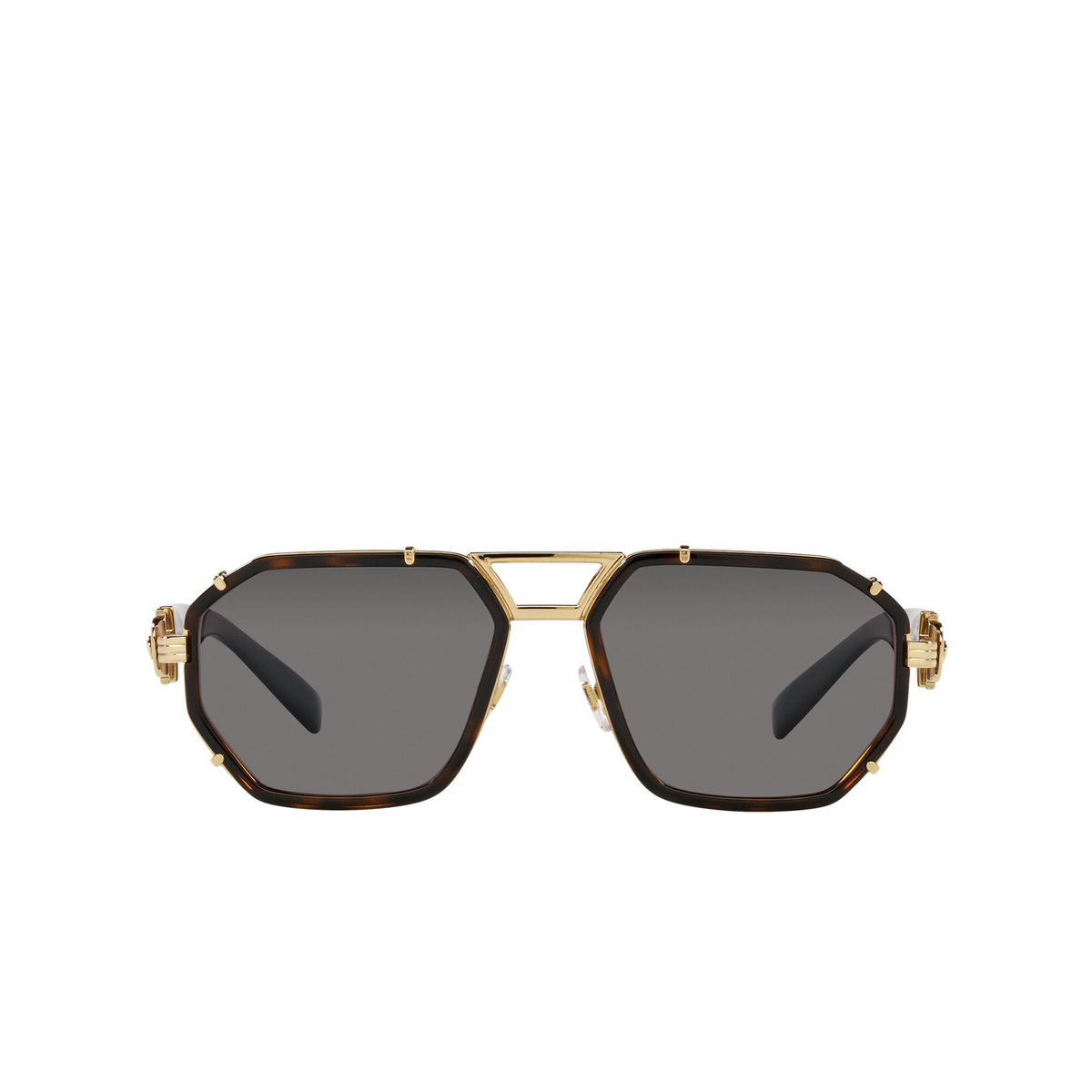 Versace® Square Sunglasses: VE2228 color Havana 100281 - front view.