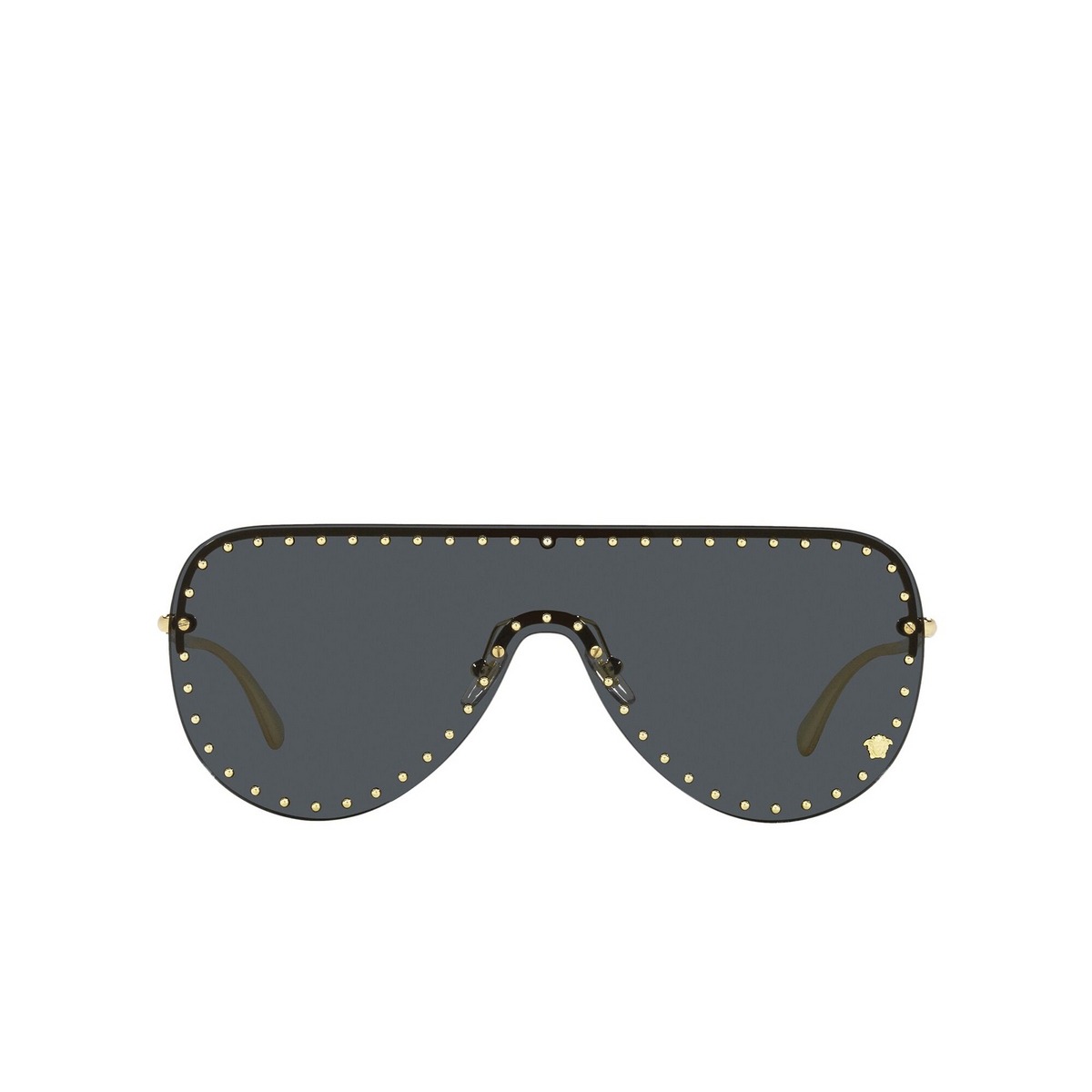 Versace® Mask Sunglasses: VE2230B color Gold 100287 - front view.