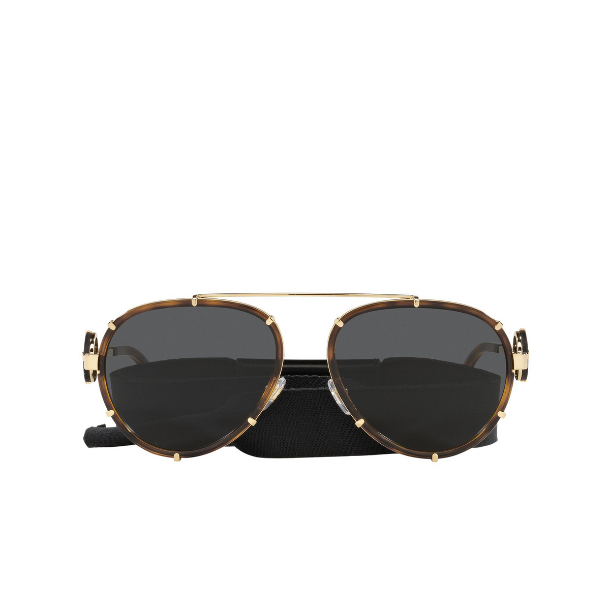 Versace® Aviator Sunglasses: VE2232 color Havana 147087 - front view.