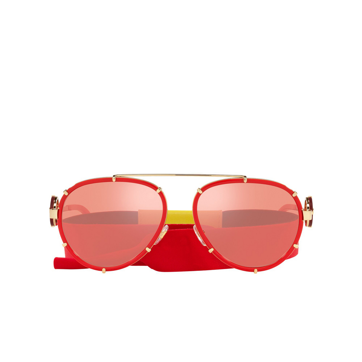 Versace® Aviator Sunglasses: VE2232 color Red 1472C8 - front view.