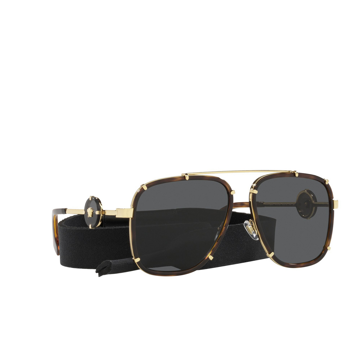 Versace® Square Sunglasses: VE2233 color Havana 147087 - three-quarters view.