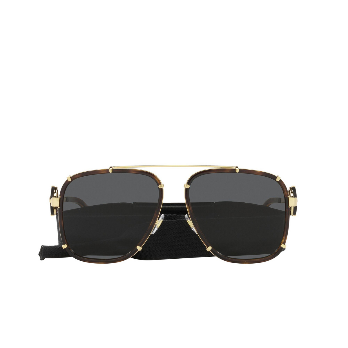 Versace® Square Sunglasses: VE2233 color Havana 147087 - front view.
