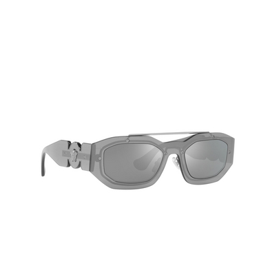 Lunettes de soleil Versace VE2235 10016G transp grey mirror silver - Vue trois quarts