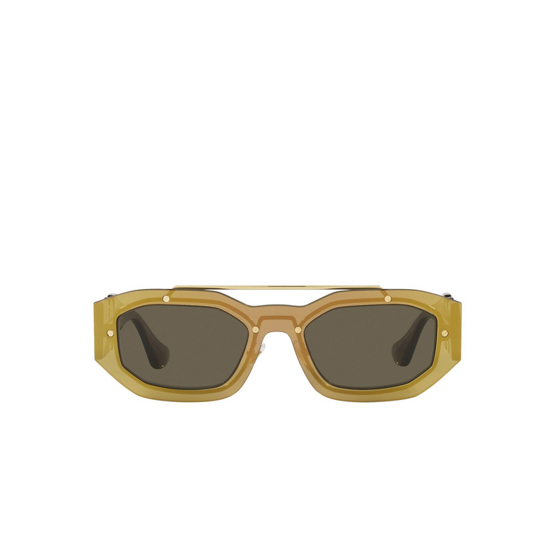 Versace VE2235 Sunglasses 1002/3 transparent brown mirror gold - 1/4