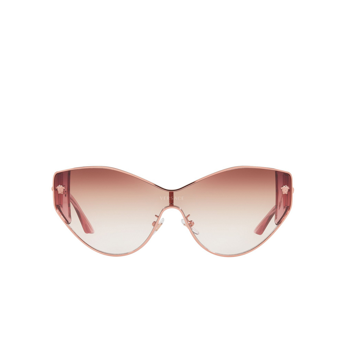 Versace® Cat-eye Sunglasses: VE2239 color Gold 14120P - front view.