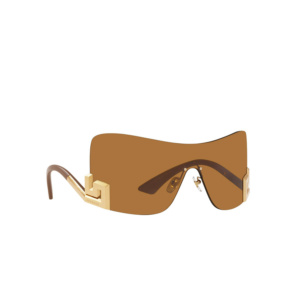 Versace® Irregular Sunglasses: VE2240 color Bronze 100263 - three-quarters view.