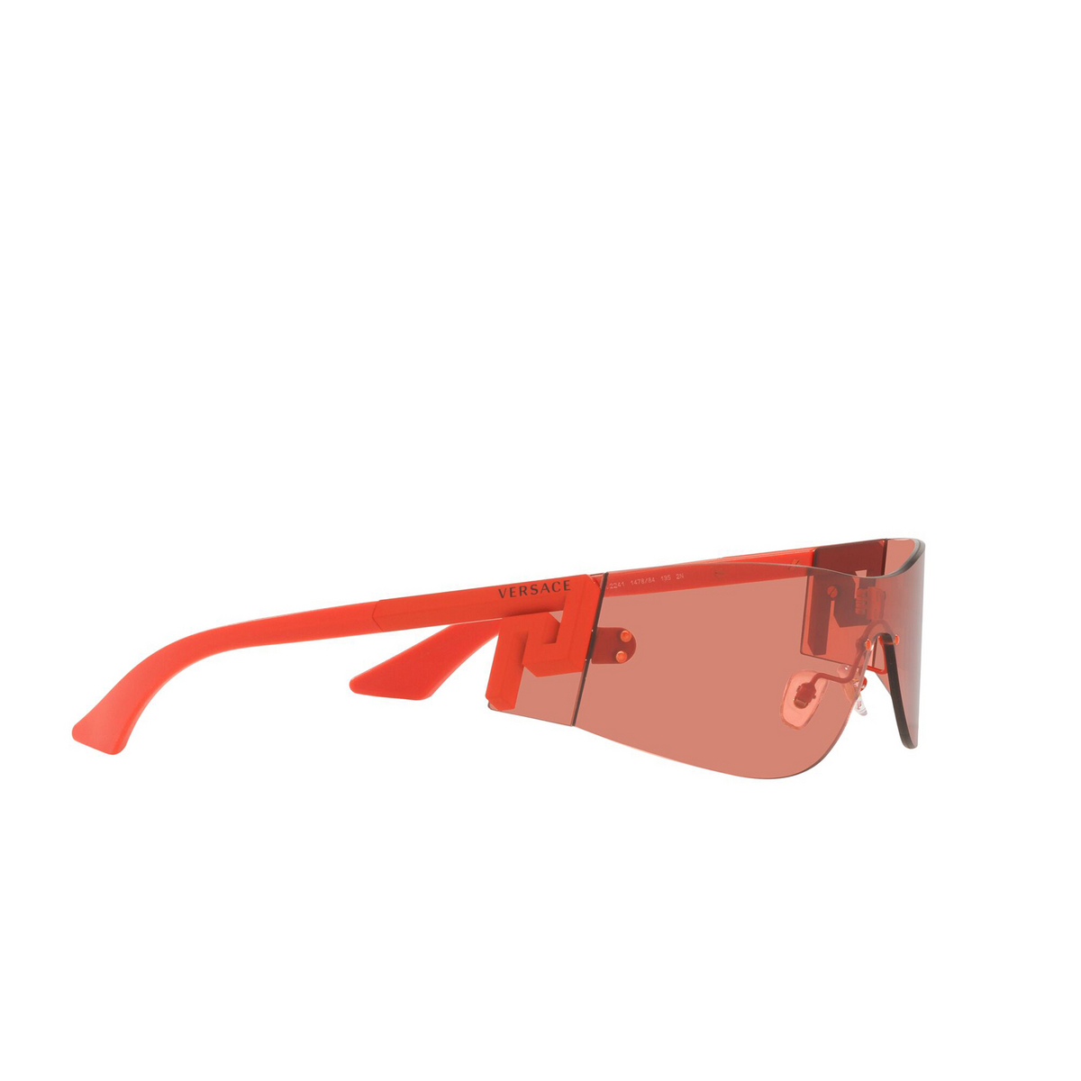 Versace® Irregular Sunglasses: VE2241 color Red 147884 - three-quarters view.