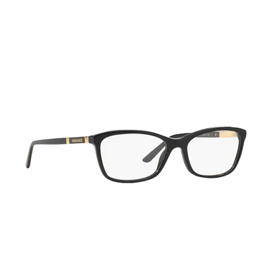 Versace VE3186 Eyeglasses gb1 black - three-quarters view