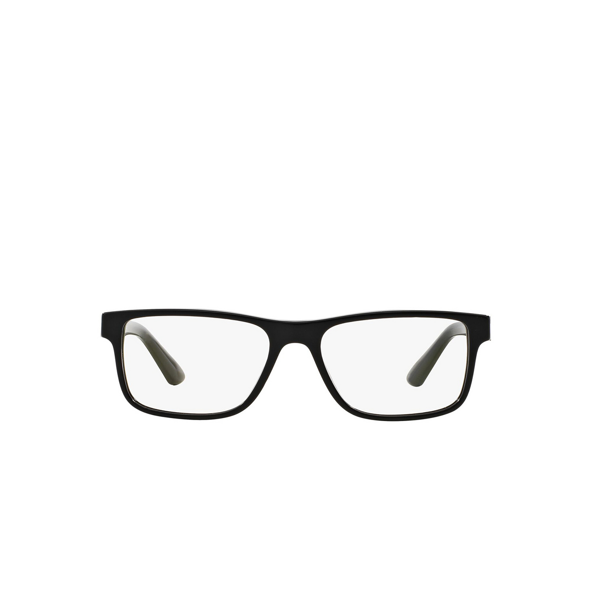 Versace® Rectangle Eyeglasses: VE3211 color Black GB1 - front view.