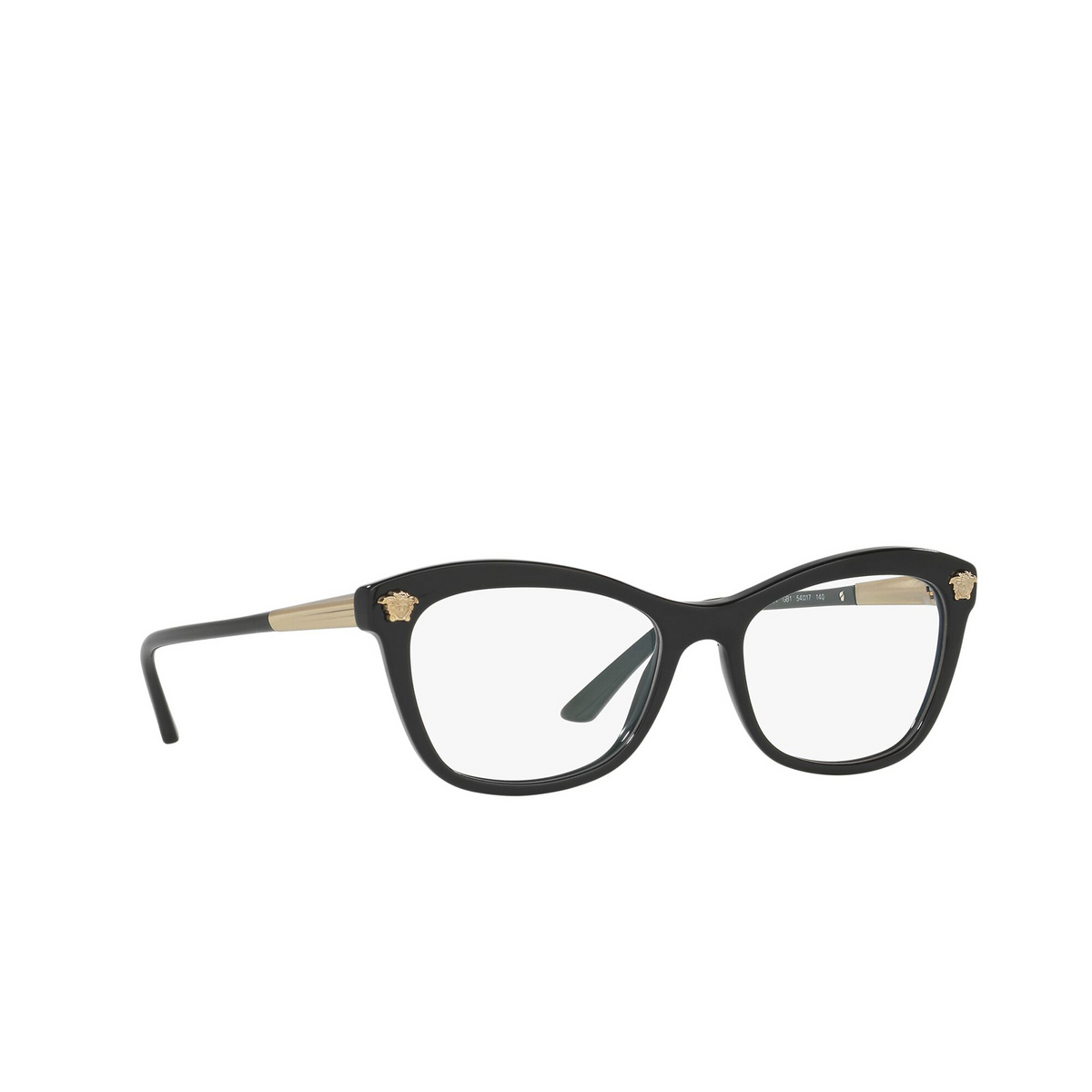Versace VE3224 Eyeglasses GB1 Black - three-quarters view